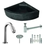 Wiesbaden One pack Raw hoekfontein 30x30x10 cm hardsteen gezoet