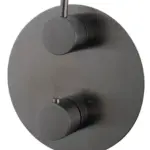 Wiesbaden Caral afbouwdeel rond inbouwthermostaat 2 weg gunmetal PVD