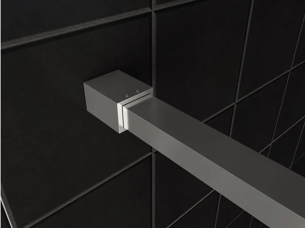 Wiesbaden Slim profielset met stabilisatiestang 120 cm chroom - Afbeelding 3