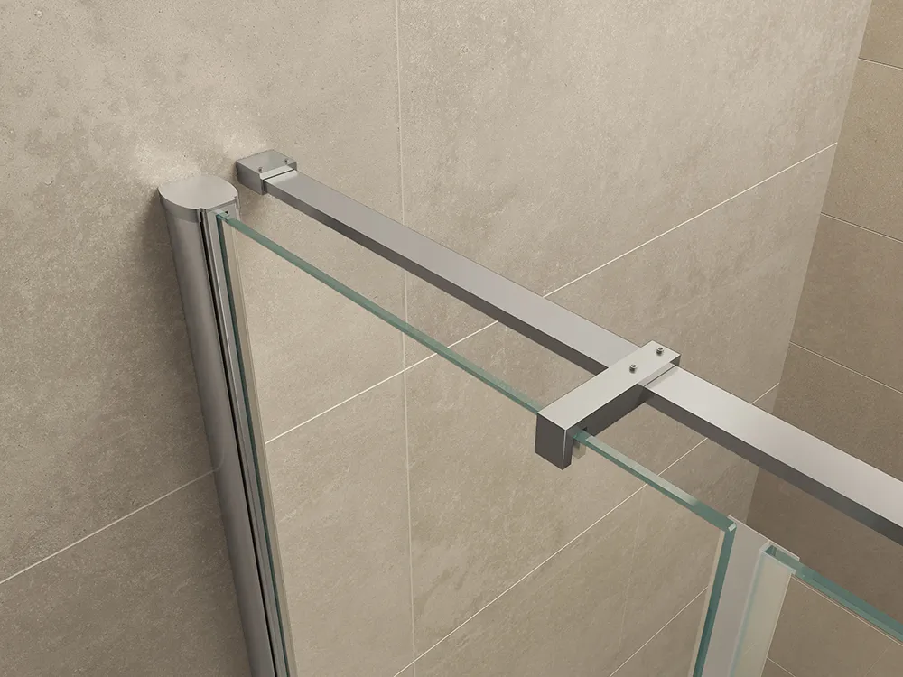 Wiesbaden Vaz nisdeur met vast deel 1400 x 2000 x 8 mm nano helder glas/chroom - Afbeelding 3