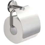 Wiesbaden 304 toiletrolhouder met klep RVS