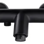 Wiesbaden Rio thermostatische badmengkraan 15 cm mat zwart