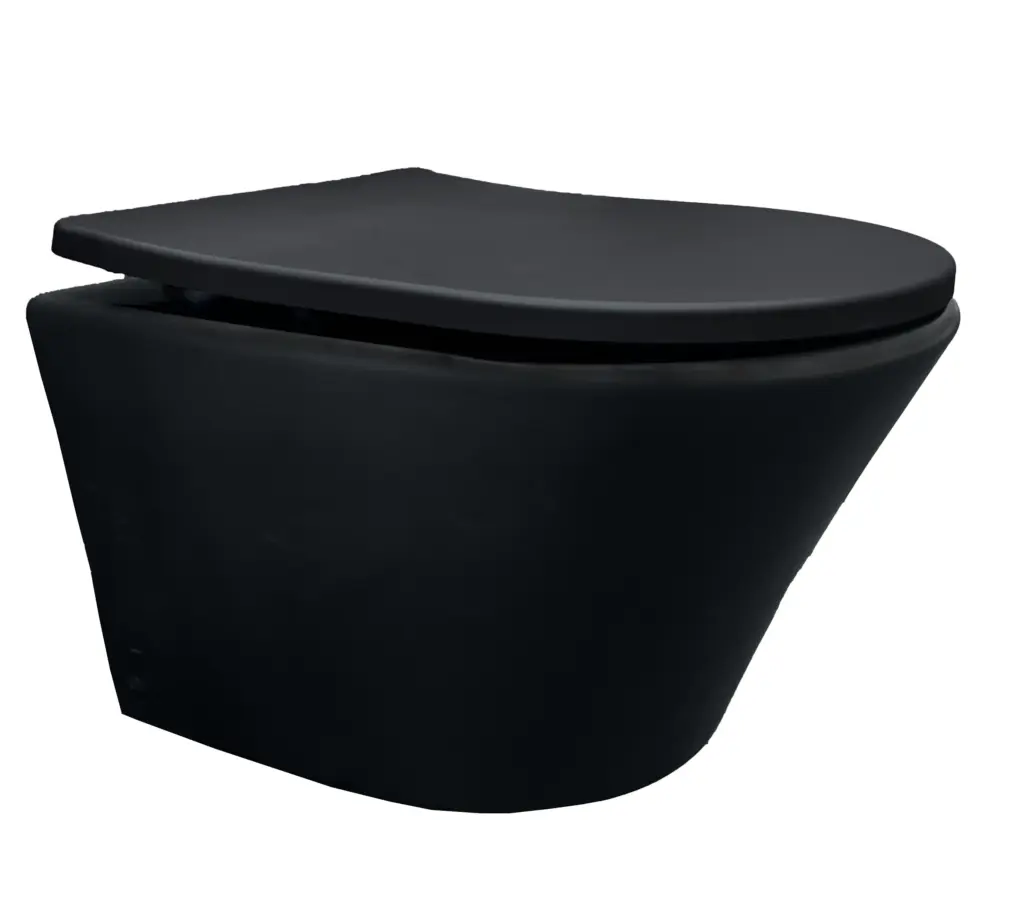 Wiesbaden Vesta Junior wandcloset rimless verkort Shade slim toiletzitting softc