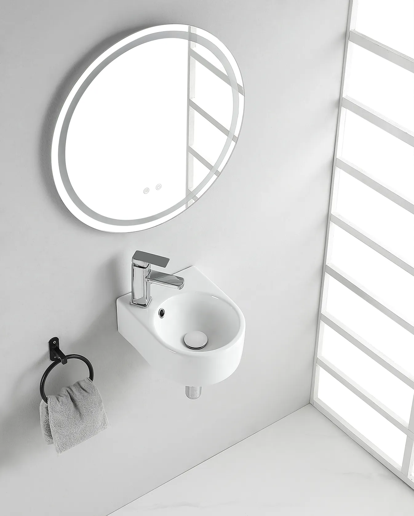 Wiesbaden Erato fontein 34 x 27,5 x 12 cm keramiek glans wit - Afbeelding 2