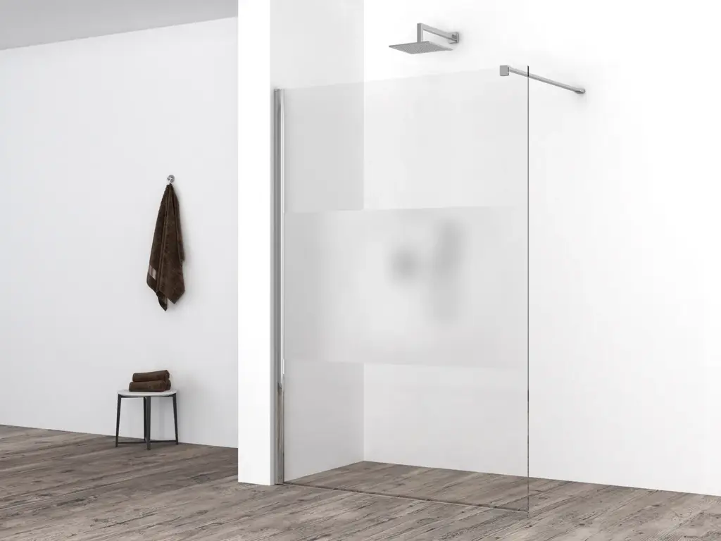 Wiesbaden Comfort inloopdouche 1600 x 2000 x 8 mm nano helder glas met melkglas