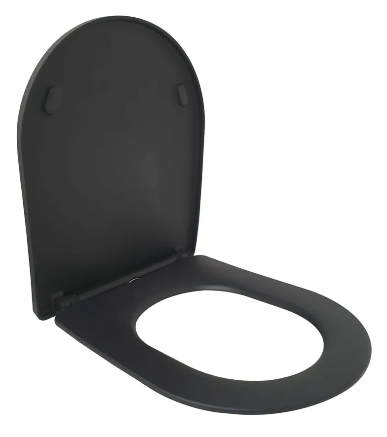 Wiesbaden Shade slim toiletzitting softclose en quick release mat zwart - Afbeelding 2