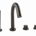 Wiesbaden Caral afbouwdeel badrandthermostaat 4-gats gunmetal PVD