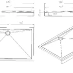 Wiesbaden Voorzetpaneel met poten voor douchebak 140 x 90 x 4 cm glans wit