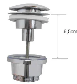 Wiesbaden UniMatch clickwaste afvoerplug 5/4" chroom - Afbeelding 2