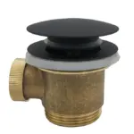Wiesbaden Caral clickwaste afvoerplug vrijstaand bad 1 1/2" mat zwart