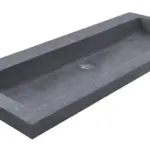Wiesbaden Raw wastafel enkel zonder kraangat 100x46x5 cm hardsteen gezoet