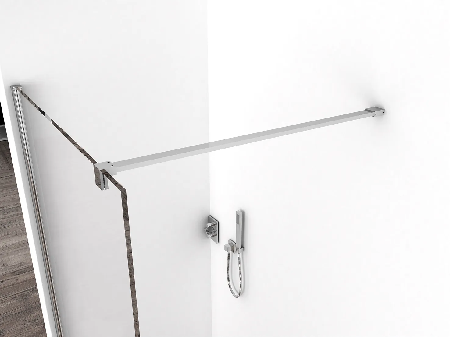 Wiesbaden Comfort inloopdouche 700 x 2000 x 10 mm nano helder glas/chroom - Afbeelding 2