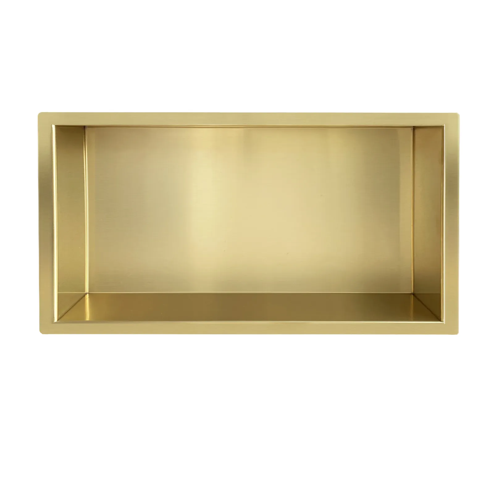Wiesbaden Demis inbouwnis 30 x 60 x 7 cm geborsteld messing PVD