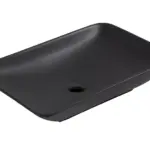 Wiesbaden Karé waskom rechthoekig 58 x 36 x 11,5 cm keramiek mat zwart