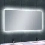 Wiesbaden Quatro spiegel rechthoek met LED, dimbaar en spiegelverwarming 120 x 6