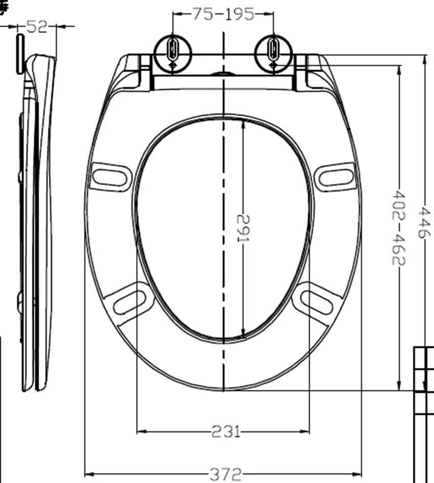 Wiesbaden Ultimo 3.0 toiletzitting softclose en quick release mat zwart - Afbeelding 7