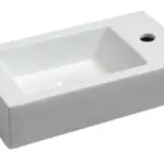 Wiesbaden Rhea L fontein rechts 45,5 x 26 x 12 cm keramiek glans wit