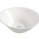Wiesbaden Circle waskom rond 42 x 15 cm keramiek glans wit