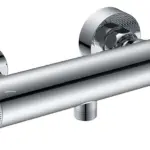 Wiesbaden Ribbd thermostatische douchemengkraan hartafstand 15 cm chroom