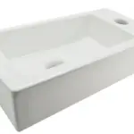 Wiesbaden Rhea S mini fontein rechts 36,5 x 18 x 9 cm keramiek glans wit