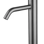 Wiesbaden Ribbd XL wastafelkraan hoog met coldstart gunmetal PVD