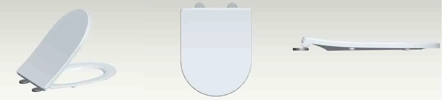 Wiesbaden Shade slim toiletzitting softclose en quick release glans wit - Afbeelding 3