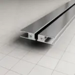 Wiesbaden set magneetstrip voor 1/4 cabine met 2 draaideuren 8mm chroom