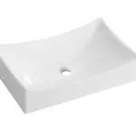 Wiesbaden Slide waskom rechthoekig 55 x 35 x 12 cm keramiek glans wit