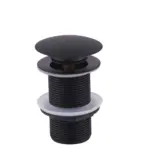 Wiesbaden UniMatch clickwaste afvoerplug verlengd 5/4" mat zwart