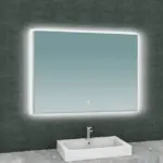 Wiesbaden Soul spiegel rechthoek met LED, dimbaar en spiegelverwarming 100 x 80