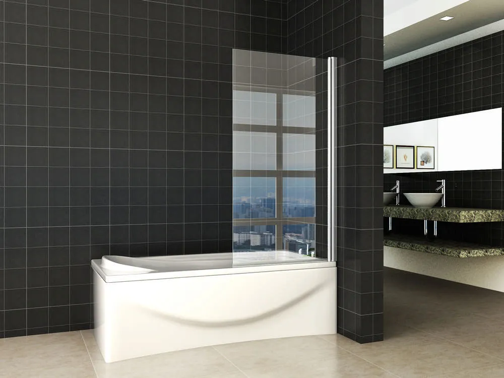 Wiesbaden Palmo badwand draaibaar 800 x 1500 x 6 mm nano helder glas/chroom - Afbeelding 3