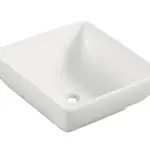 Wiesbaden Piazza waskom vierkant 40 x 40 x 15 cm keramiek glans wit