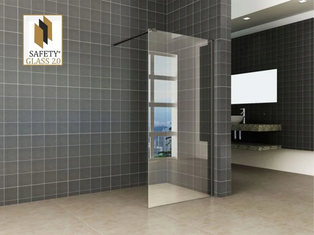 Wiesbaden Graffic inloopdouche 1000 x 2000 x 10 mm nano safety glass folie helde