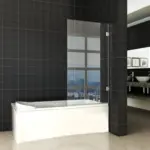 Wiesbaden Less badwand draaibaar 800 x 1500 x 6 mm nano helder glas/chroom