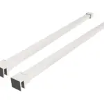 Wiesbaden Slim set stabilisatiestangen 120 cm voor vrijstaande inloopdouches mat