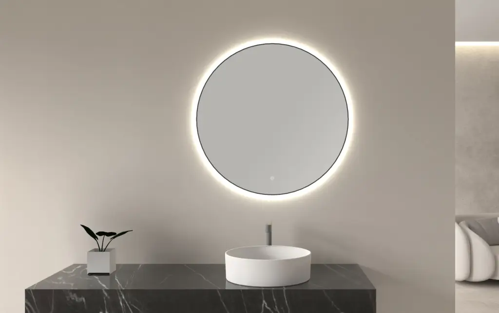 Wiesbaden Novi ronde spiegel met dimbare LED