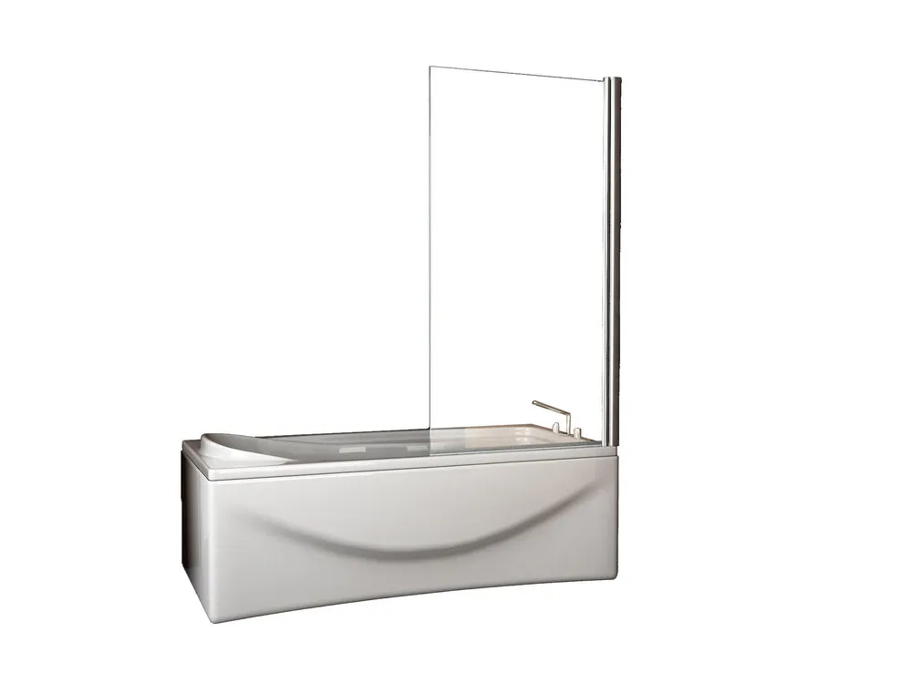 Wiesbaden Palmo badwand draaibaar 800 x 1500 x 6 mm nano helder glas/chroom - Afbeelding 2