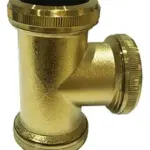 Wiesbaden UniMatch buisverbinder T-stuk 32 mm geborsteld messing PVD