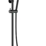 Wiesbaden Ribbd thermostatische regendoucheset opbouw mat zwart