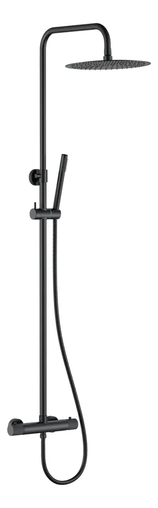 Wiesbaden Ribbd thermostatische douchesysteem opbouw