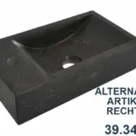 Wiesbaden Raw fontein links 40x22x10 cm hardsteen gezoet