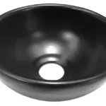 Wiesbaden Consilio waskom rond 20 x 9 cm keramiek mat zwart