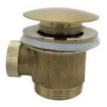Wiesbaden Caral clickwaste afvoerplug vrijstaand bad 1 1/2" geborsteld messing P