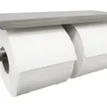 Wiesbaden Brush dubbele toiletrolhouder RVS