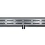 Wiesbaden Douchegoot met flens en rooster 100 x 7 cm gunmetal PVD