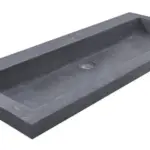 Wiesbaden Raw wastafel enkel met 1 kraangat 100x46x5 cm hardsteen gezoet