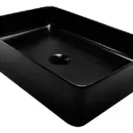 Wiesbaden Link opzetwastafel 35 x 50 x 12 cm keramiek mat zwart