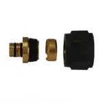 Wiesbaden luxe adaptor 16x2,0 Eurok. mat zwart