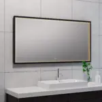 Wiesbaden Avi spiegel rechthoek met LED, dimbaar en spiegelverwarming 120 x 60 c