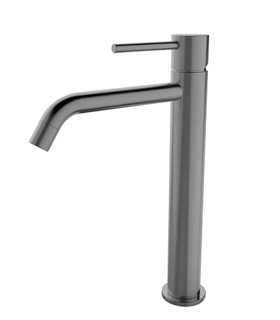Wiesbaden Style XL wastafelkraan hoog gunmetal PVD